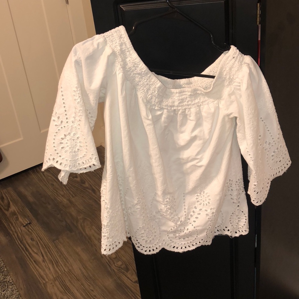 White off the shoulder top